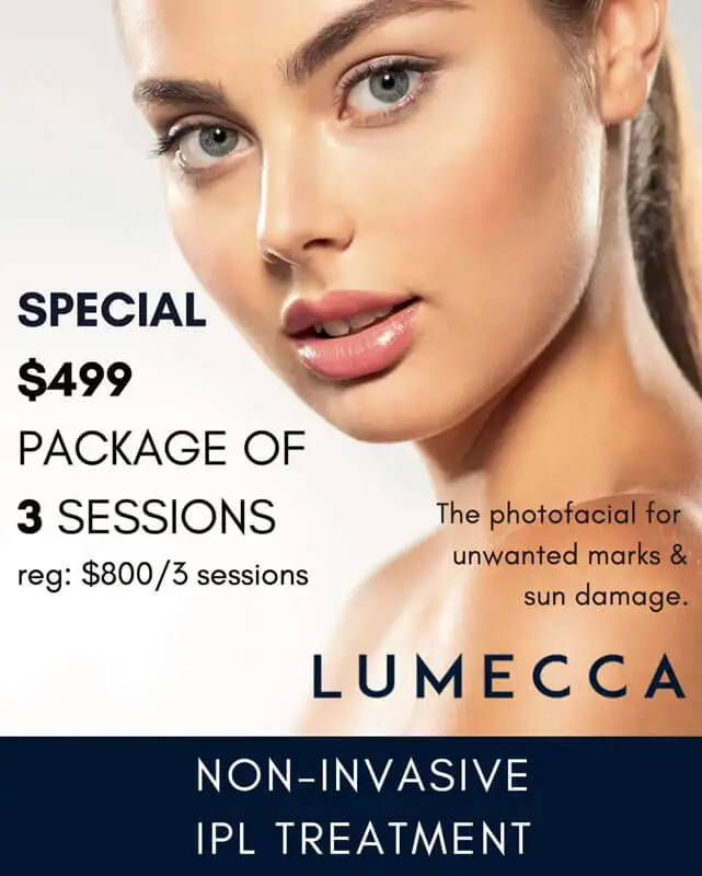 Non-invasive IPL treatment - Special $499 package of 3 sessions
